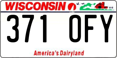 WI license plate 371OFY