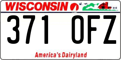 WI license plate 371OFZ