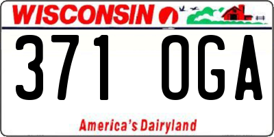 WI license plate 371OGA
