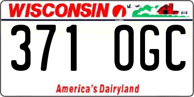 WI license plate 371OGC