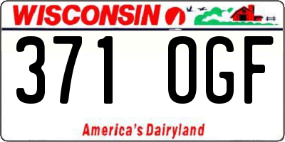 WI license plate 371OGF