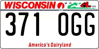 WI license plate 371OGG