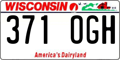 WI license plate 371OGH