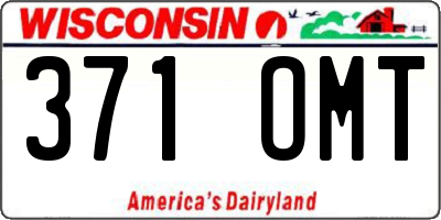 WI license plate 371OMT