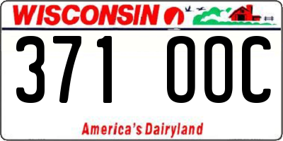 WI license plate 371OOC