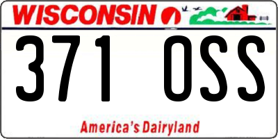 WI license plate 371OSS
