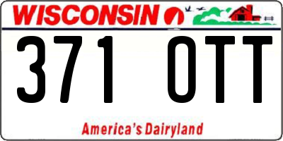 WI license plate 371OTT