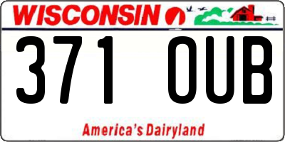 WI license plate 371OUB