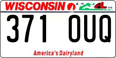 WI license plate 371OUQ