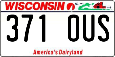 WI license plate 371OUS