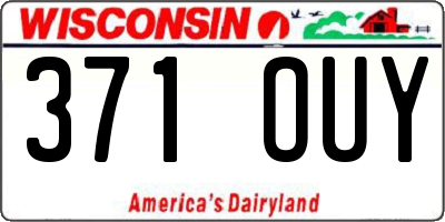 WI license plate 371OUY