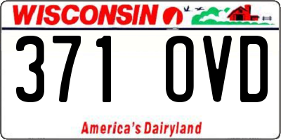 WI license plate 371OVD
