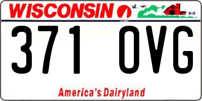 WI license plate 371OVG