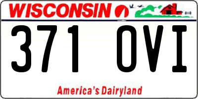 WI license plate 371OVI