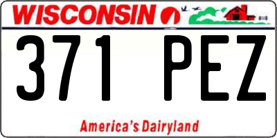 WI license plate 371PEZ
