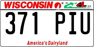 WI license plate 371PIU