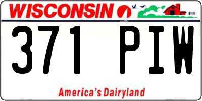 WI license plate 371PIW
