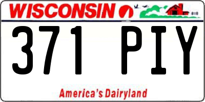 WI license plate 371PIY