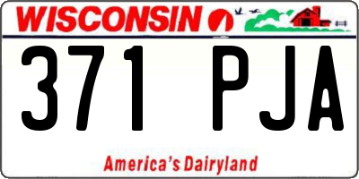 WI license plate 371PJA