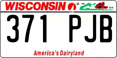 WI license plate 371PJB