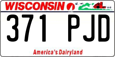 WI license plate 371PJD