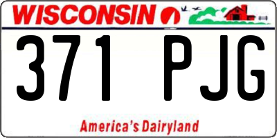 WI license plate 371PJG