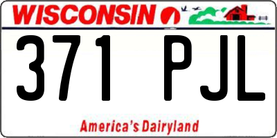 WI license plate 371PJL