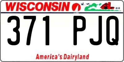 WI license plate 371PJQ