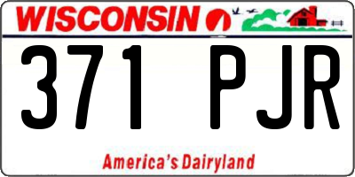 WI license plate 371PJR