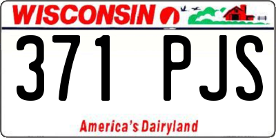 WI license plate 371PJS