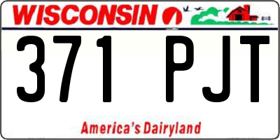 WI license plate 371PJT