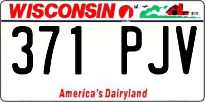 WI license plate 371PJV