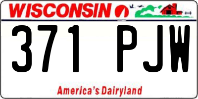 WI license plate 371PJW