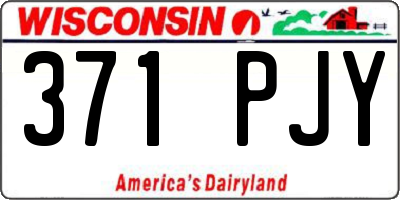 WI license plate 371PJY