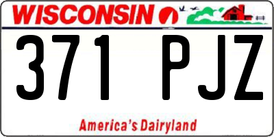 WI license plate 371PJZ