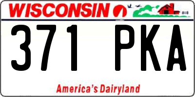 WI license plate 371PKA