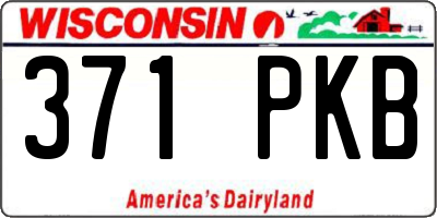 WI license plate 371PKB