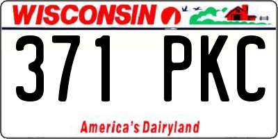 WI license plate 371PKC