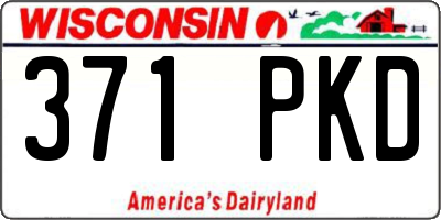 WI license plate 371PKD