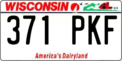 WI license plate 371PKF