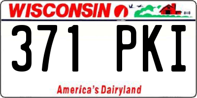 WI license plate 371PKI