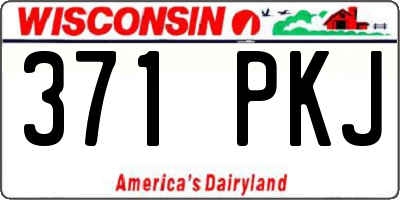 WI license plate 371PKJ
