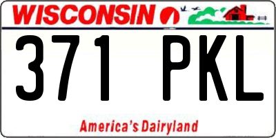 WI license plate 371PKL