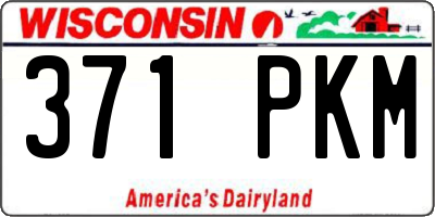 WI license plate 371PKM