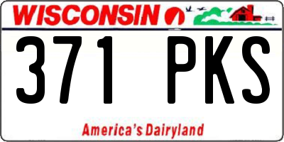 WI license plate 371PKS