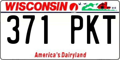 WI license plate 371PKT