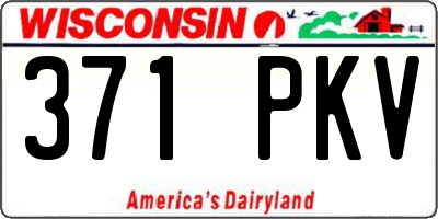 WI license plate 371PKV