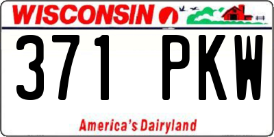 WI license plate 371PKW