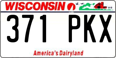 WI license plate 371PKX