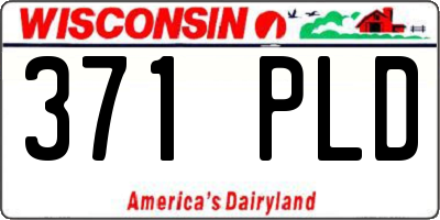 WI license plate 371PLD